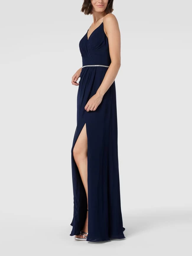 Luxuar Abendkleid Mit Ziersteinen - Dunkelblau 1 Luxuar Abendkleid Mit Ziersteinen - Dunkelblau