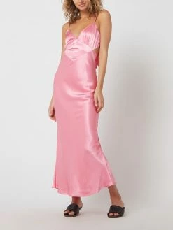 Bardot Maxikleid Aus Satin Modell 'Malinda' - Hellrosa