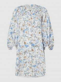 Neo Noir Blusenkleid Mit Ballonärmeln - Hellblau