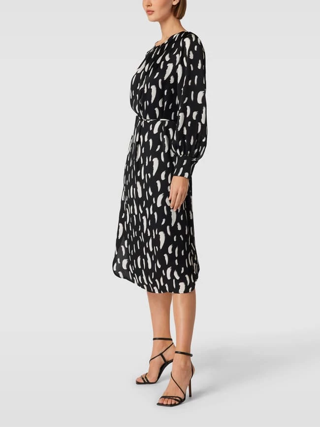 Comma Kleid Mit Allover-Muster - Schwarz 4 Comma Kleid Mit Allover-Muster - Schwarz – Bild 4