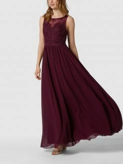 Laona Abendkleid Aus Chiffon Mit Ziersteinen - Bordeaux Rot