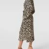 Jake*s Casual Hemdblusenkleid Mit Animal-Print - Ecru