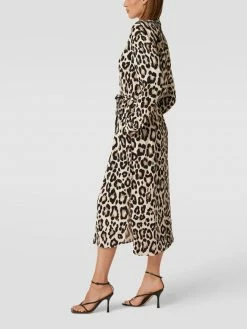 Jake*s Casual Hemdblusenkleid Mit Animal-Print - Ecru