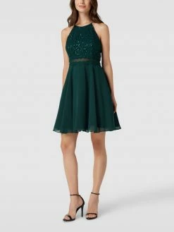 Jake*s Cocktail Cocktailkleid Mit Paillettenbesatz - Dunkelgrün