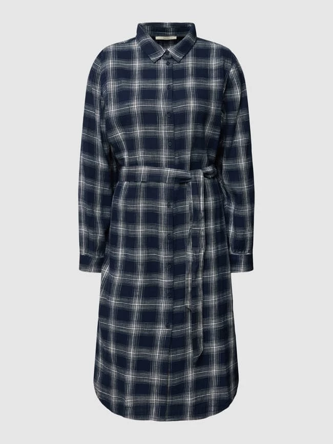 Esprit Hemdblusenkleid Mit Karomuster - Marineblau 2 Esprit Hemdblusenkleid Mit Karomuster - Marineblau – Bild 2