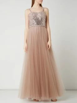 Luxuar Corsagenkleid Mit Zierperlen - Mauve
