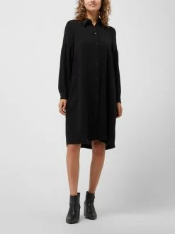 Seidensticker Blusenkleid Aus Krepp - Schwarz