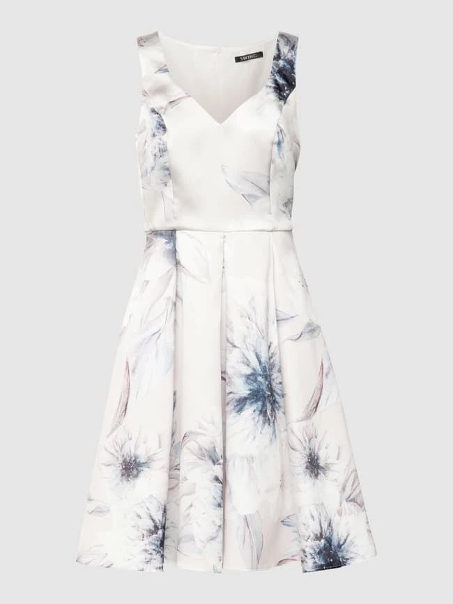 Swing Cocktailkleid Mit Floralem Muster - Rosé 2 Swing Cocktailkleid Mit Floralem Muster - Rosé – Bild 2