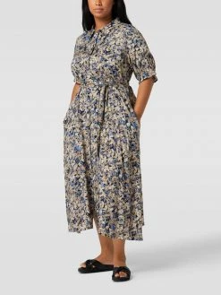 KAFFE Curve PLUS SIZE Hemdblusenkleid In Maxilänge Modell 'KCBETTY DRESS' - Royalblau