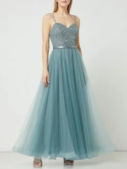 Unique Abendkleid Aus Tüll Mit Strasssteinen - Mint