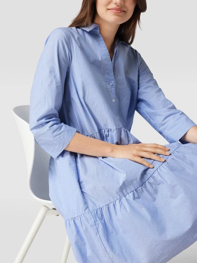 Christian Berg Woman Hemdblusenkleid Mit Streifenmuster - Himmelblau 3 Christian Berg Woman Hemdblusenkleid Mit Streifenmuster - Himmelblau – Bild 3