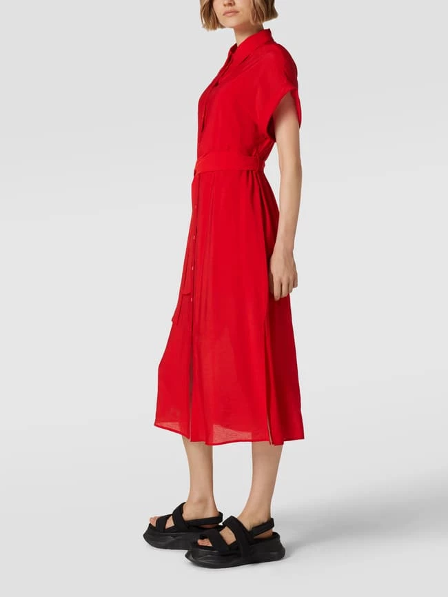 Mango Hemdblusenkleid Mit Allover-Muster Modell 'Pampa' - Rot 4 Mango Hemdblusenkleid Mit Allover-Muster Modell 'Pampa' - Rot – Bild 4