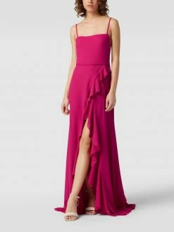 Vera Wang Bride Abendkleid In Maxilänge Mit Spaghettiträgern Modell 'Lou' - Fuchsia