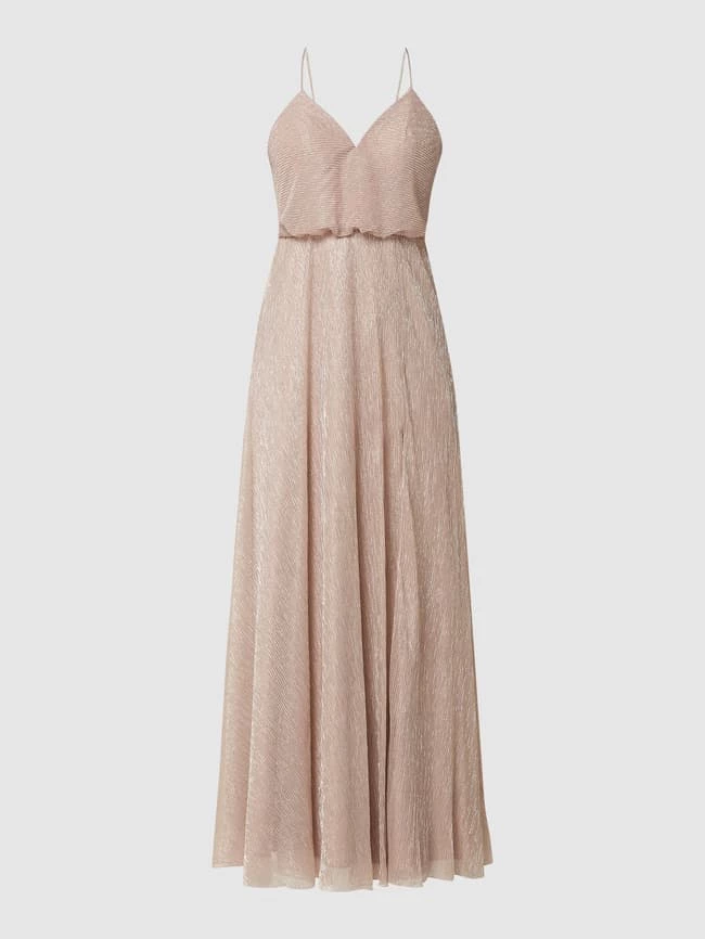 Unique Abendkleid Aus Chiffon Mit Effektgarn - Rosé 2 Unique Abendkleid Aus Chiffon Mit Effektgarn - Rosé – Bild 2