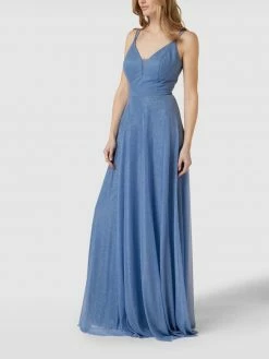 TROYDEN COLLECTION Abendkleid Mit Effektgarn - Bleu