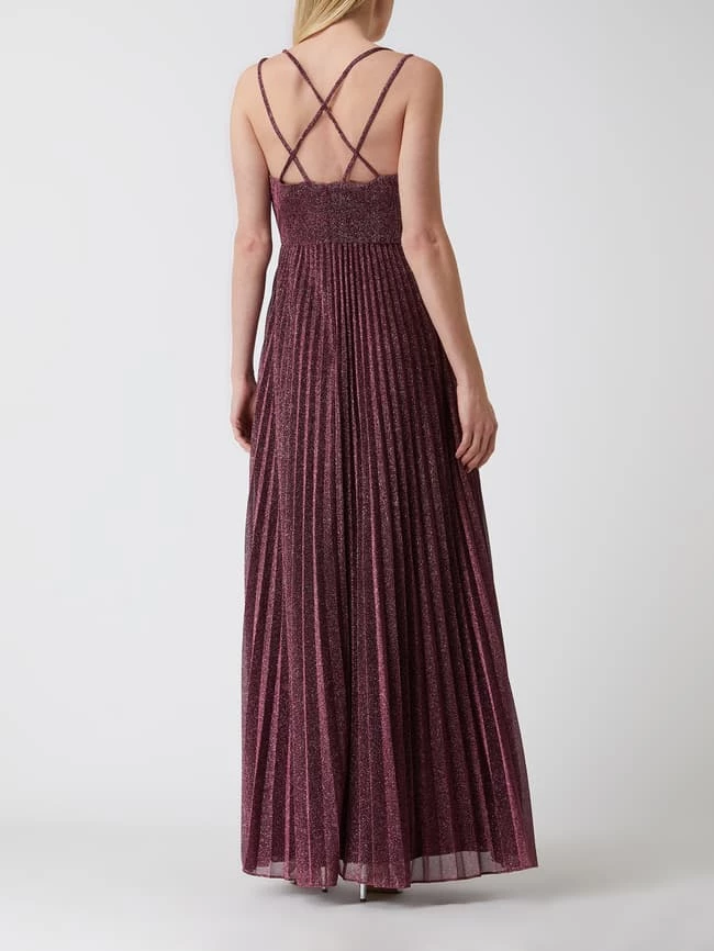 Jake*s Cocktail Abendkleid Mit Plissiertem Rockteil - Dunkelrot Meliert 4 Jake*s Cocktail Abendkleid Mit Plissiertem Rockteil - Dunkelrot Meliert – Bild 4