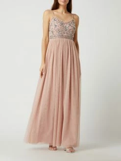 Jake*s Cocktail Abendkleid Mit Stickereien - Altrosa