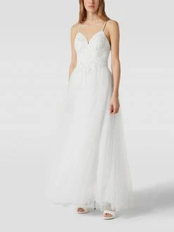 Mascara Brautkleid Mit Floralen Stickereien - Offwhite