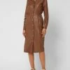 Pennyblack Hemdblusenkleid In Leder-Optik Modell 'Guardia' - Cognac