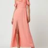 NA-KD PAMELA X NA-KD REBORN Off-Shoulder-Abendkleid Mit Spaghettiträgern - REPREVE® - Koralle
