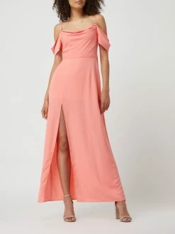 NA-KD PAMELA X NA-KD REBORN Off-Shoulder-Abendkleid Mit Spaghettiträgern - REPREVE® - Koralle