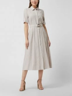 Montego Blusenkleid Aus Leinenmischung - Sand