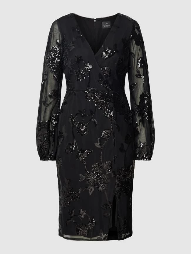 Adrianna Papell Cocktail-Kleid Mit Paillettenbesatz - Schwarz 2 Adrianna Papell Cocktail-Kleid Mit Paillettenbesatz - Schwarz – Bild 2