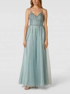 Luxuar Abendkleid Mit Zierbesatz - Rauchblau