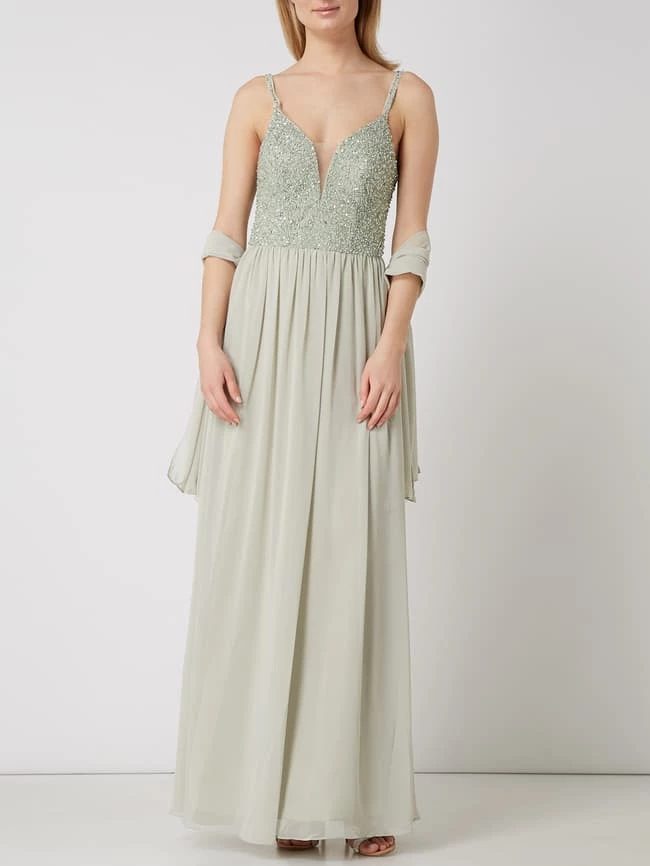 Mascara Abendkleid Mit Ziersteinen - Mint 4 Mascara Abendkleid Mit Ziersteinen - Mint – Bild 4