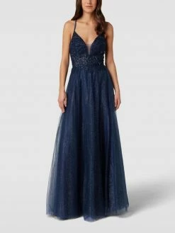 Luxuar Abendkleid Mit Zierbesatz - Dunkelblau