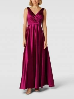 TROYDEN COLLECTION Abendkleid In Wickel-Optik - Kirschrot