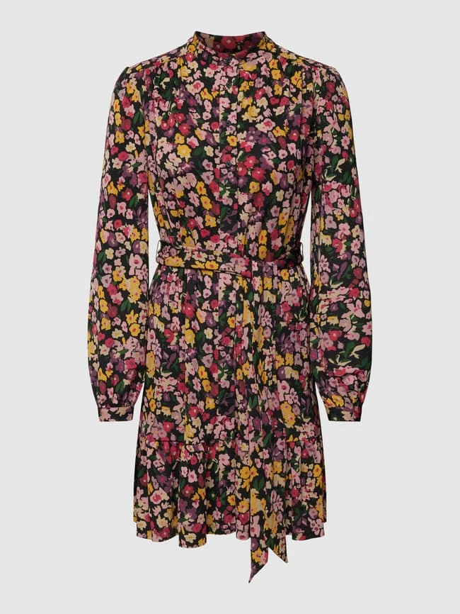 Lauren Ralph Lauren Blusenkleid Mit Allover-Muster Modell 'NINAPOL' - Schwarz 2 Lauren Ralph Lauren Blusenkleid Mit Allover-Muster Modell 'NINAPOL' - Schwarz – Bild 2