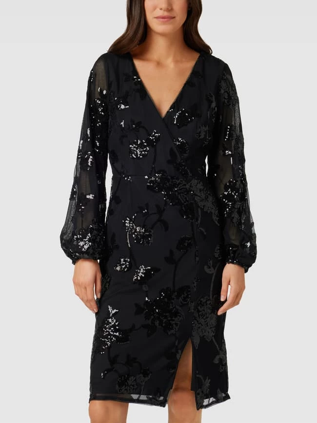 Adrianna Papell Cocktail-Kleid Mit Paillettenbesatz - Schwarz 4 Adrianna Papell Cocktail-Kleid Mit Paillettenbesatz - Schwarz – Bild 4