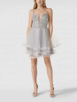 Laona Cocktailkleid Mit Pailletten Und Zierperlen - Silber