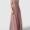 Mascara Abendkleid Mit Ziersteinbesatz - Mauve