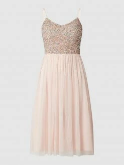 Jake*s Cocktail Cocktailkleid Aus Mesh Mit Pailletten - Metallic Rosa Meliert