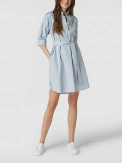 BOSS Casualwear Blusenkleid In Knielänge Modell 'Detelizza' - Hellblau