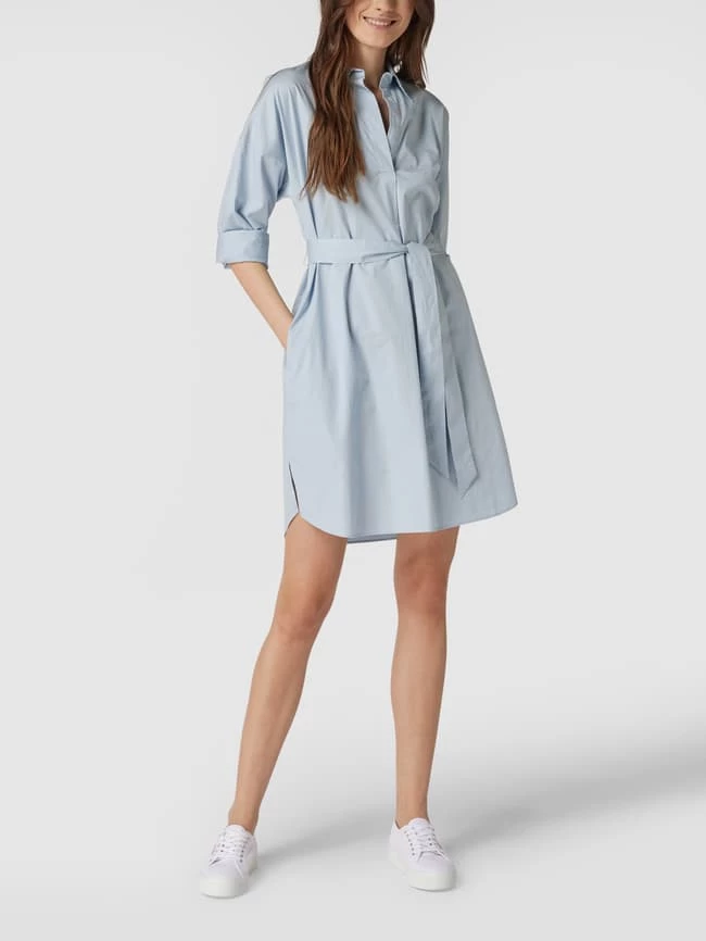 BOSS Casualwear Blusenkleid In Knielänge Modell 'Detelizza' - Hellblau 1 BOSS Casualwear Blusenkleid In Knielänge Modell 'Detelizza' - Hellblau