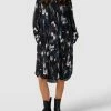 S.Oliver RED LABEL Blusenkleid Mit Allover-Muster - Schwarz