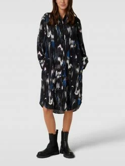 S.Oliver RED LABEL Blusenkleid Mit Allover-Muster - Schwarz