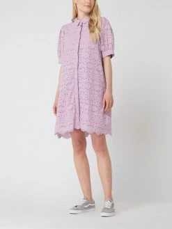 ICHI Blusenkleid Mit Lochstickereien Modell 'Fausta' - Flieder