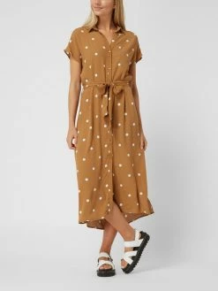 Saint Tropez Blusenkleid Mit Polka Dots Modell 'Blanca' - Camel