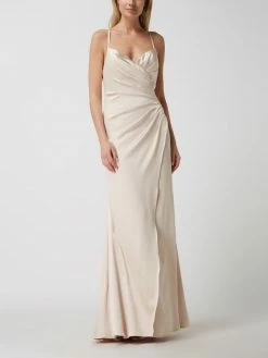 Luxuar Abendkleid Aus Satin - Beige