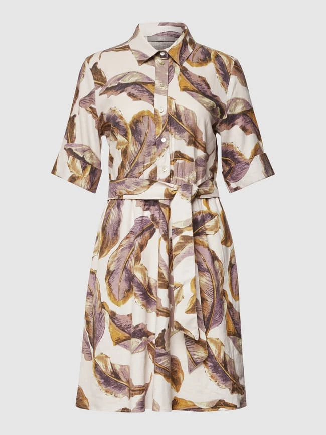 Jake*s Collection Hemdblusenkleid Mit Floralem Muster - Sand 2 Jake*s Collection Hemdblusenkleid Mit Floralem Muster - Sand – Bild 2