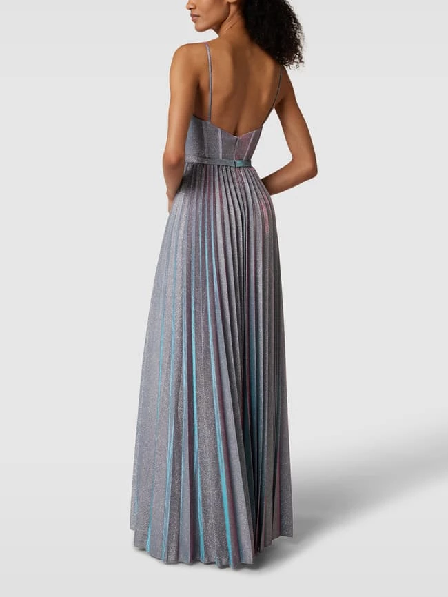 Laona Abendkleid Mit Plisseefalten - Silber 5 Laona Abendkleid Mit Plisseefalten - Silber – Bild 5