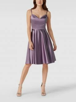 TROYDEN COLLECTION Cocktailkleid Aus Satin - Flieder