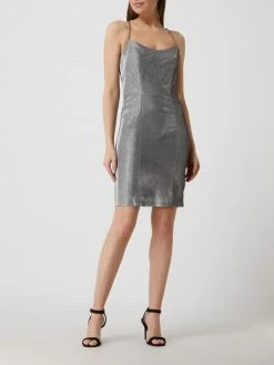 Luxuar Cocktailkleid Mit Glitter-Effekt - Silber