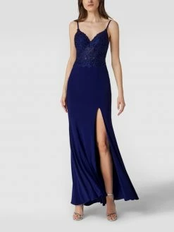 Mascara Abendkleid Mit Paillettenbesatz - Blau