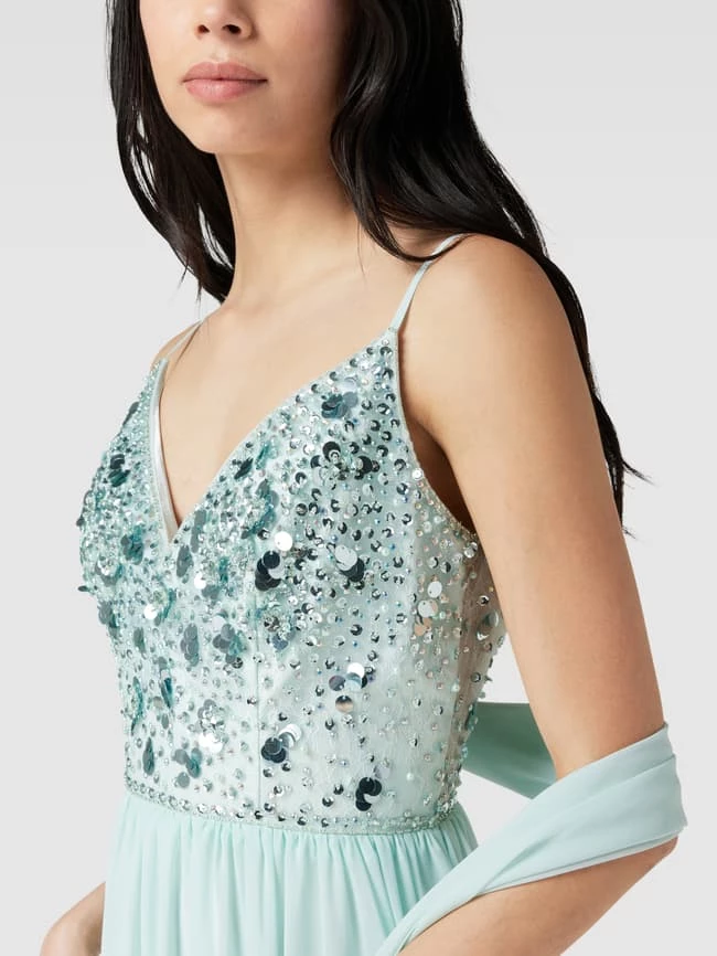 Mascara Abendkleid Aus Tüll In Maxilänge - Mint 3 Mascara Abendkleid Aus Tüll In Maxilänge - Mint – Bild 3