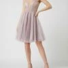 Luxuar Cocktailkleid Aus Tüll Mit Glitter-Effekt - Mauve